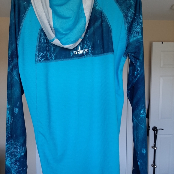 HABIT - Hooded performance stretch light weight 1/4 zipped jacket for men - Picture 6 of 10